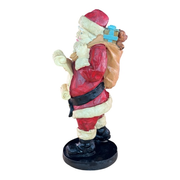 Vintage Santa Claus Figurine with Scroll and Toy Sack - Picture 4 of 8